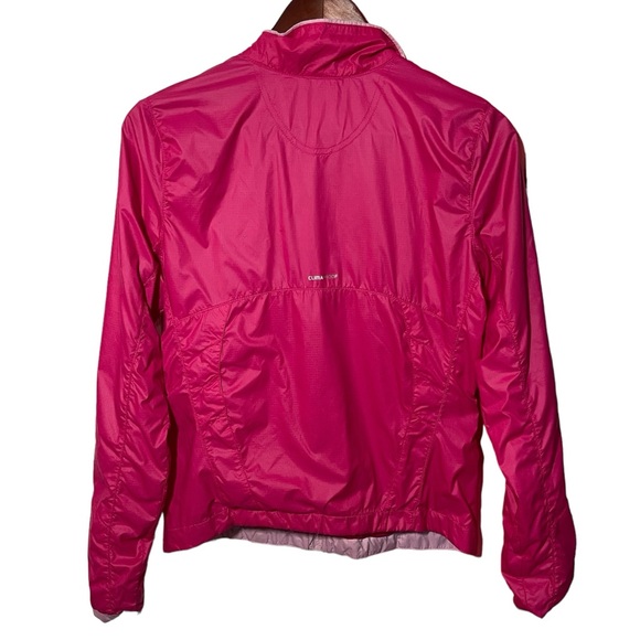 Adidas Women's Small Hot Pink Jacket Windbreaker Full Zip Reflective Strips - Picture 5 of 11